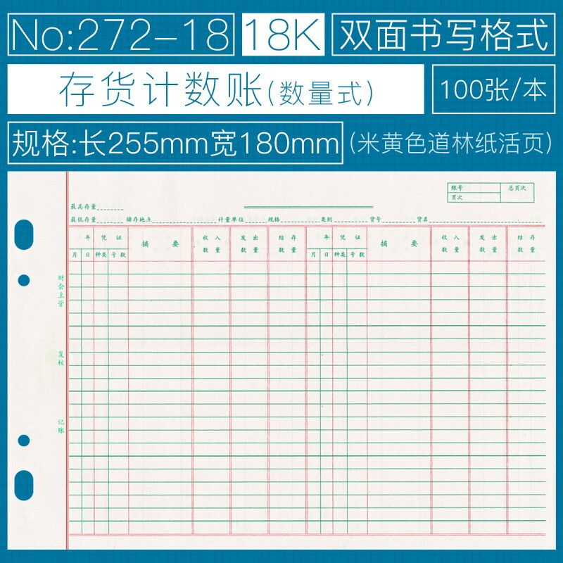 272－18存貨計數(shù)帳