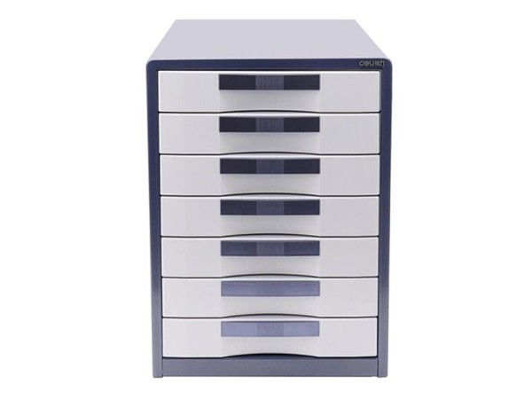 9703得力七層金屬帶鎖文件柜